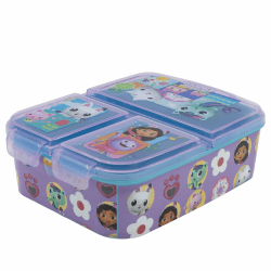 Gabby's Dollhouse Kinder-Lunchbox mit 3 Fächern, bunt, Estándar, Lässig
