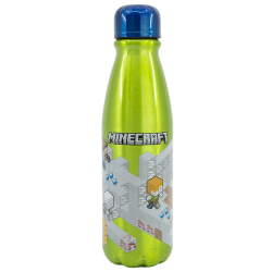 Kinder Aluminium 600ml wiederverwendbare Aluminium Wasserflasche - Minecraft