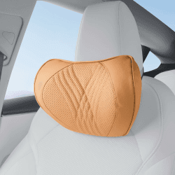 Dapucarin Leder Nackenkissen für Autositz Kopfstütze Kissen, Reisekissen Memory Foam, Komfortabel und Atmungsaktiv Auto Kissen, Abnehmbarer Abdeckung, Palomino Braun, 1 Stück Palomino Braun 1 Stück Angebot bei HelloDeals