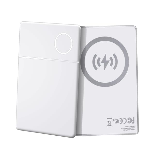 Wvoillty Geldbörsen Tracker Karte, Kabelloses Laden Smart Air Tag Card Kompatibel mit Find My App(iOS NUR, Android Not Supported), Dünne Smartcard für Geldbeutel, Koffer, Handy, Weiß