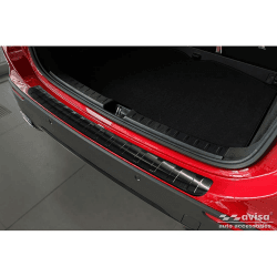 Avisa Schwarz Edelstahl Heckstoßstangenschutz kompatibel mit Mercedes GLA-Klasse II H247 2020- 'Ribs'