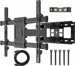 BONTEC TV Wandhalterung für 32-85 Zoll Bildschirme bis zu 60kg, Wandhalterung Fernseher Schwenkbar Neigbar Universal TV Halterung für Flach & Curved Fernseher & Monitor, Max VESA 600x400mm