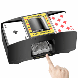 Fousenuk Kartenmischmaschine Elektrische, Mischmaschine für 2 Decks, Kartenmischer, Karten Mischautomat, Card Shuffler, Kartenmischgerät, Mischelmaschiene für UNO, Poker, Texas Hold Em, Blackjack Angebot bei HelloDeals