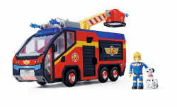 Feuerwehrmann Sam Feuerwehrauto Jupiter mit Leuchteffekten – Robustes Spielzeugfahrzeug für Kinder ab 3 Jahren, großes Einsatzfahrzeug mit Sound und Licht, Feuerwehrfans Angebot bei HelloDeals