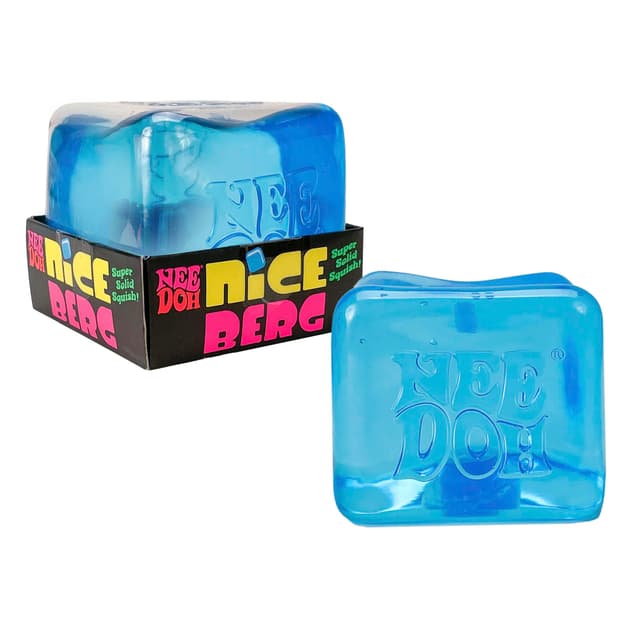 Schylling NeeDoh Nice Berg – Riesiger NeeDoh Nice Cube – sensorisches Quetschspielzeug mit einem super soliden Squish – ab 3 Jahren – EIN Würfel