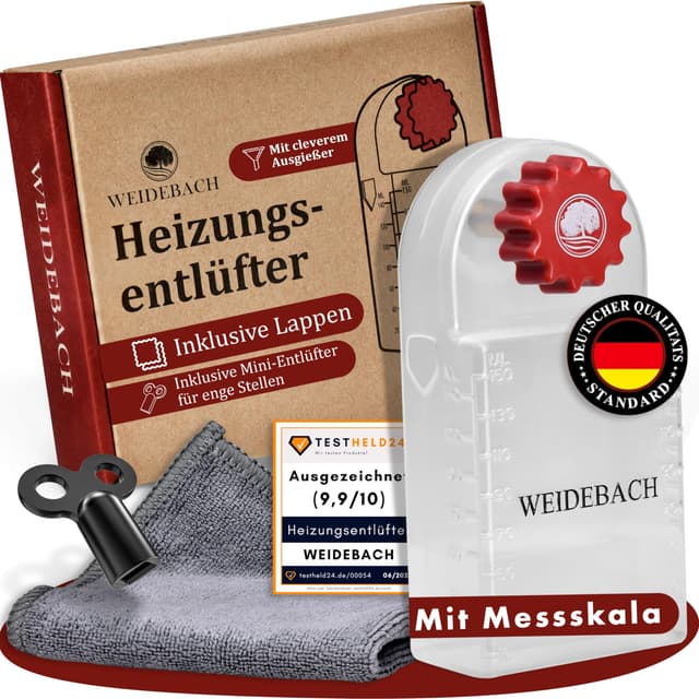 WEIDEBACH® Heizungsentlüftungsschlüssel mit Auffangbehälter 1 Stück