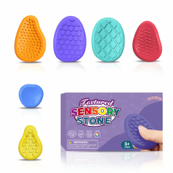 BDwing Silikon Fidget Toys Sensory Stones, 6 Stück Anti Stress Finger Spielzeug Stressabbau Reliever Geschenk für Kinder und Erwachsene, ADHS & Autismus Sensory Toys Angebot bei HelloDeals