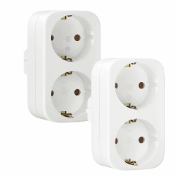 Doppelstecker für Steckdose, 2 Stück Steckdosenadapter, Mehrfachstecker für Küche Büro Angebot bei HelloDeals