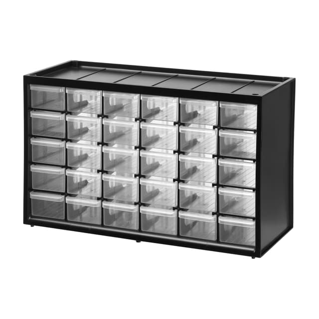 STANLEY Kleinteilemagazin Organizer Sortimentskasten (Mehrzweck-Box mit 30 Schubladen, bruchfester Kunststoffrahmen, transparente Schubladen, geeignet für Wandmontage) 1-93-980 Single