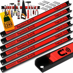 DEUBA® 6x Magnetleiste 45cm 23kg Tragkraft Magnetisch Werkzeugleiste Werkzeughalter Werkzeugwand Werkstatt Werkzeug Organizer inkl. Montagematerial 6x 45 cm Angebot bei HelloDeals
