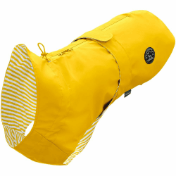 HUNTER Hunde-Regenmantel Milford, Farbe: gelb, ergonomische Passform für optimalen Schutz, individuell verstellbar, Reißverschluss für Geschirrträger, pflegeleicht & waschbar bei 30 °C, Größe: 35 gelb 35 Angebot bei HelloDeals