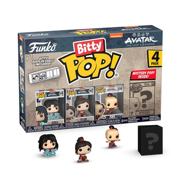 Funko Bitty Pop! Avatar: TLA - Azula 4PK - Azula with Lightning, Ty Lee, Zuko with Fire Daggers und eine Überraschungs-Mini-Figur - 0.9 Inch (2.2 cm) - Avatar: The Last Airbender Sammlerstück