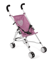 Puppenbuggy Roma, Puppenwagen, Mini-Buggy, Jeans Pink Angebot bei HelloDeals