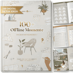 Lebenskompass® Beschäftigungsbuch – 100 kreative Beschäftigungen für weniger Screentime & mehr Me-Time – Inspirationen, Rätsel & Challenges - Offline-Buch Angebot bei HelloDeals