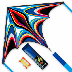 SGftre Großer Delta-Leichter Winddrachen für Kinder & Erwachsene, Einfach Steuern am Strand oder Outdoor – Ideal für Familien-Spaß 1.4M Power Triancle-Blue Angebot bei HelloDeals