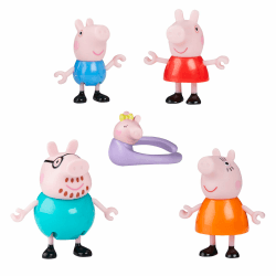 Peppa Pig Peppas fünfköpfige Familie Figurenset, Pink fünfköpfige Familie Pack Angebot bei HelloDeals