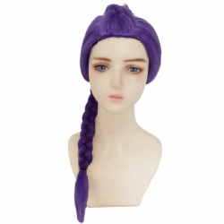Hunter Cosplay Perücke Für Kinder – Anime Demon Cosplay Perücke Für Damen Und Herren, Lila Zöpfe Realistische Halloween-Cosplay-Requisite Für Halloween Karneval Angebot bei HelloDeals