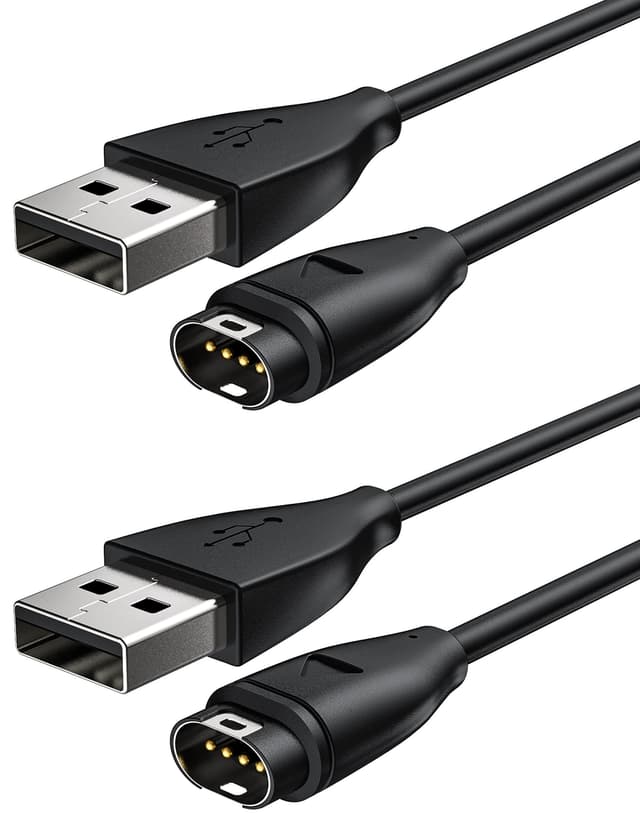 Mellbree Ladekabel Kompatibel mit Garmin uhr – Kompatibel mit Garmin Vivoactive 5 4 4S 3, Fenix 7 7S 7X 6 6S 6X Pro 5 5S 5X Plus, Forerunner 745 935 945 45 45S 245, Instinct, Venu 2 Plus 2 Stück