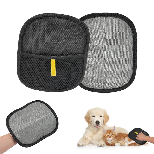 2 Stück Handschuh Zur Entfernung Von Tierhaaren - Wiederverwendbare Haustier Pflegehandschuhe, Tierhaarentferner Handschuh Für Hunde und Katzen, Effiziente Haarentfernung Katzenhaarentferner