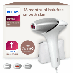 Philips Lumea IPL 8000 Series Haarentfernungsgerät mit SenseIQ Technologie – Alternative zur Laserhaarentfernung – 3 Aufsätze für Körper, Gesicht & Präzisionsbereiche (BRI946/00)