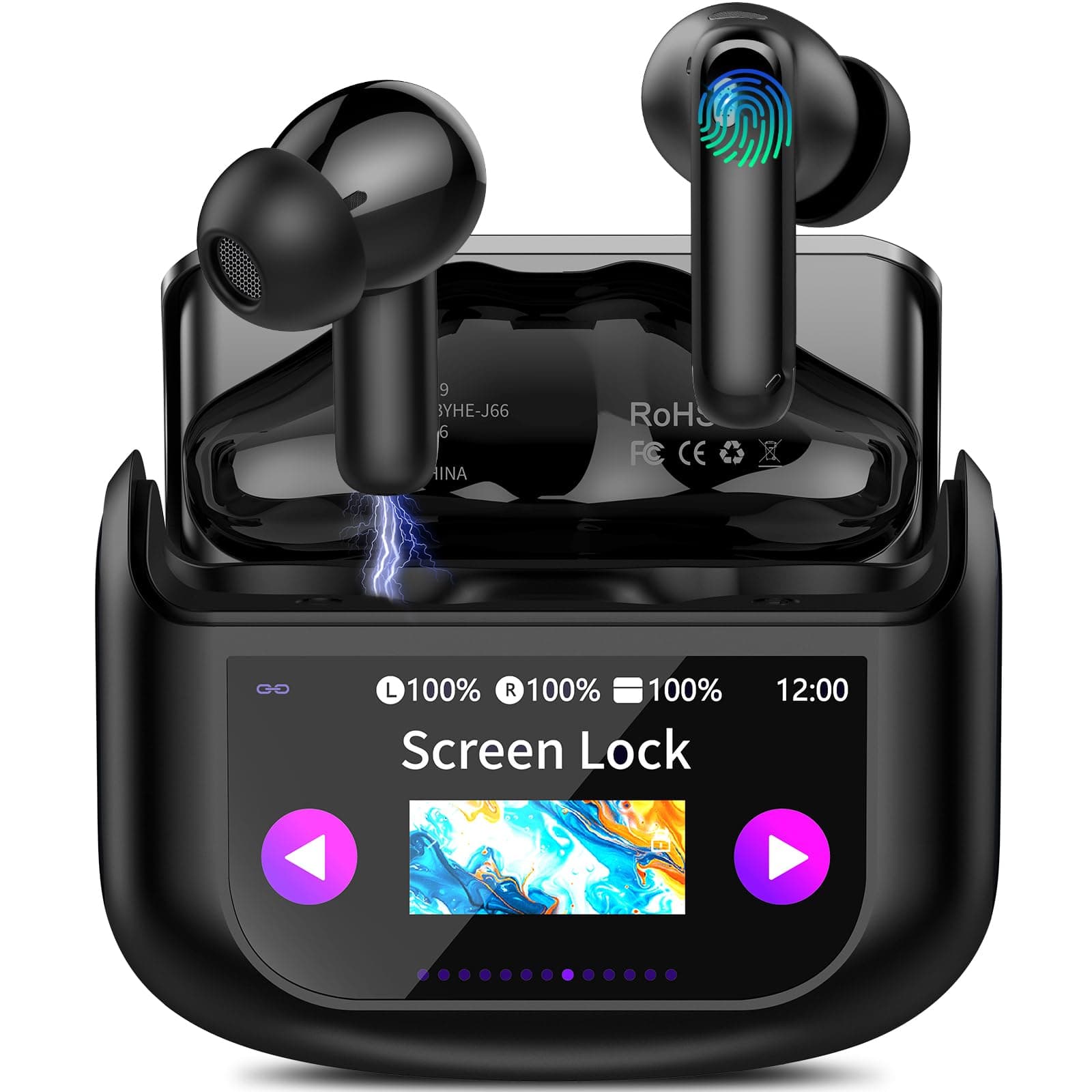 KI Übersetzer Kopfhörer, 3-in-1 Echtzeit Sprachübersetzer Kopfhörer 164 Sprachen mit ANC Mic & App, Bluetooth 5.4 Kopfhörer Übersetzer mit 7 Modi, 48H Übersetzer Ohrhörer für Lernen/Reisen/Business Schwarz