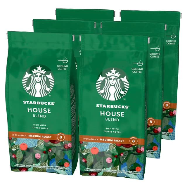 STARBUCKS House Blend, Mittlere Röstung, Filterkaffee 200g (6er Pack) Unflavoured 200 g (6er Pack)