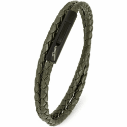 Simaru Premium Lederarmband Made in Germany für Damen & Herren, Unisex Echtleder Wickelarmband mit Edelstahl Hakenverschluss, Echtes Leder Armband M - Handgelenkumfang von 16-17cm Oxyd