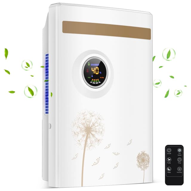 Luftentfeuchter Elektrisch Entfeuchter Keller 2200mL Raumentfeuchter Dehumidifier Mit Fernbedienung 24h Timer UV-Reinigung LED Display,Luftentfeuchter Gegen Feuchtigkeit Schimme Automatisches Abtauen X-Large
