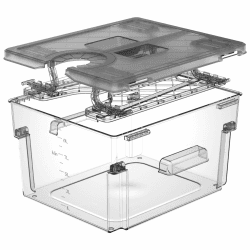Sous Vide Behälter mit Deckel und eingebautem Rost 11L Grau Doppeltür-Design Sous Vide Topf für die meisten Sous Vide Garer
