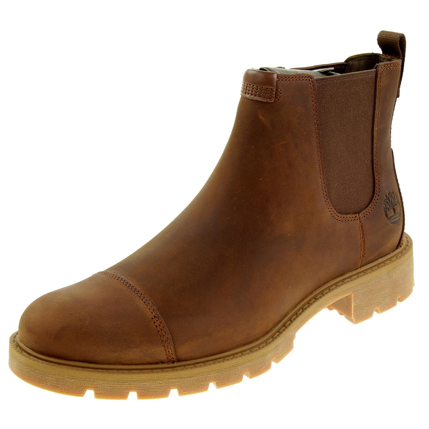Timberland Elmhurst Herren Chelsea Boots Stiefelette TB 0A29N5F131 Braun 42 EU Saddle