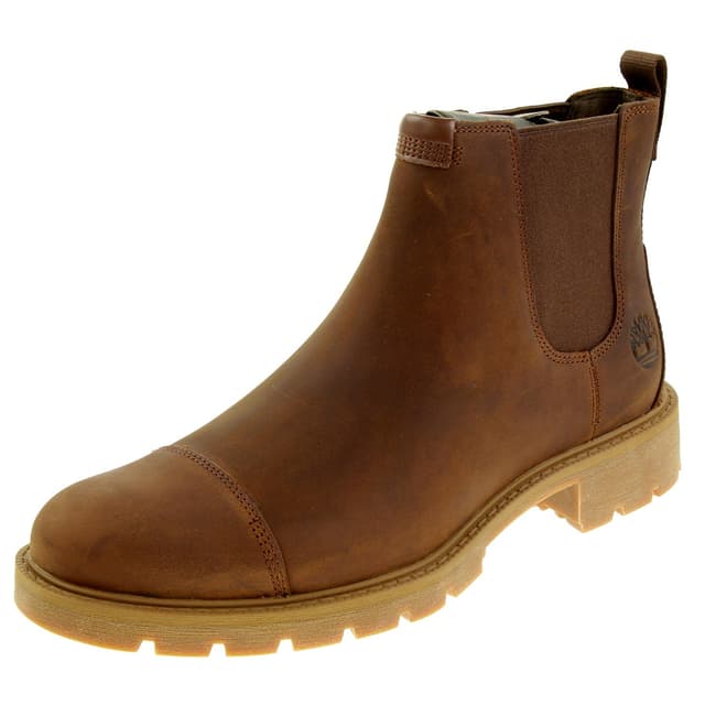 Timberland Elmhurst Herren Chelsea Boots Stiefelette TB 0A29N5F131 Braun 42 EU Saddle