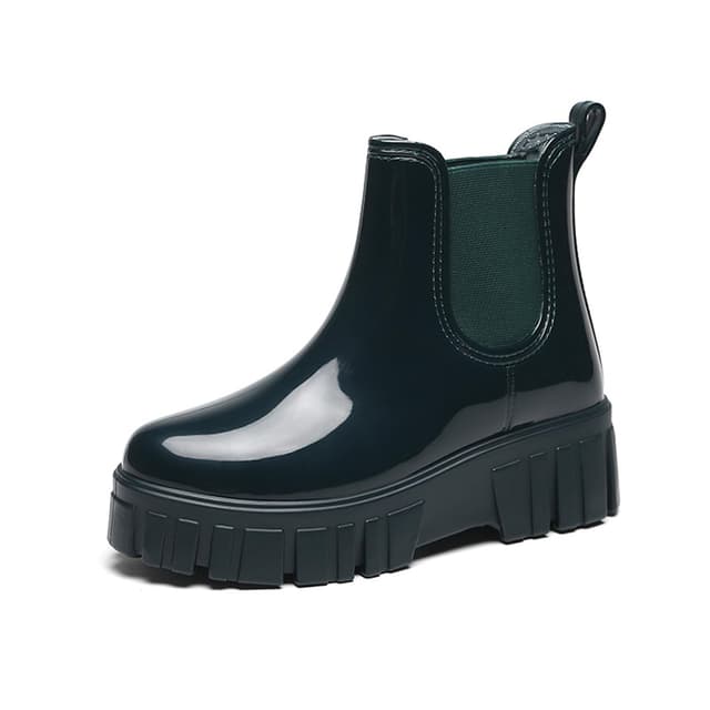 AONETIGER Gummistiefel Damen Regenschuhe Wasserdicht Halbhoch Segelstiefel rutschfest Regenstiefel Bequem Chelsea Boots Mode Gartenschuhe 36-41EU 40 EU 66 Grün