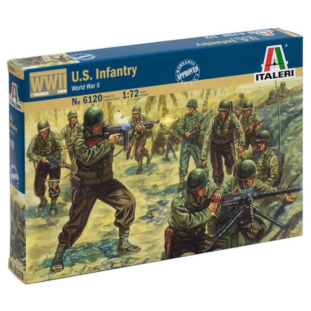 Italeri 6120S - 2. Weltkrieg American Infantry, Nicht Bemalt