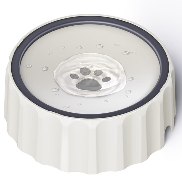 FORWH Wassernapf für Hunde kein Verschütten, 2 l, großes Fassungsvermögen, Spender, rutschfest, kein Spritzen, langsamer Futternapf, kein Tropfen, geeignet für Hunde und Katzen, Cremeweiß