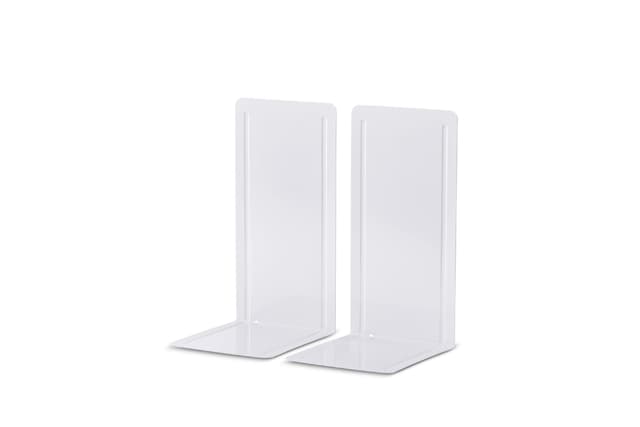 MAUL Buchstütze Registraturstütze aus Metall (2er Pack) | Bücherhalter, Organzier für Kinder, Bücher, Büro, Regal | Bücherstütze aus stabilem Metall im stilvollen Design | 14x12x24cm | Grau Grau 14 x 12 x 24 cm Buchstütze