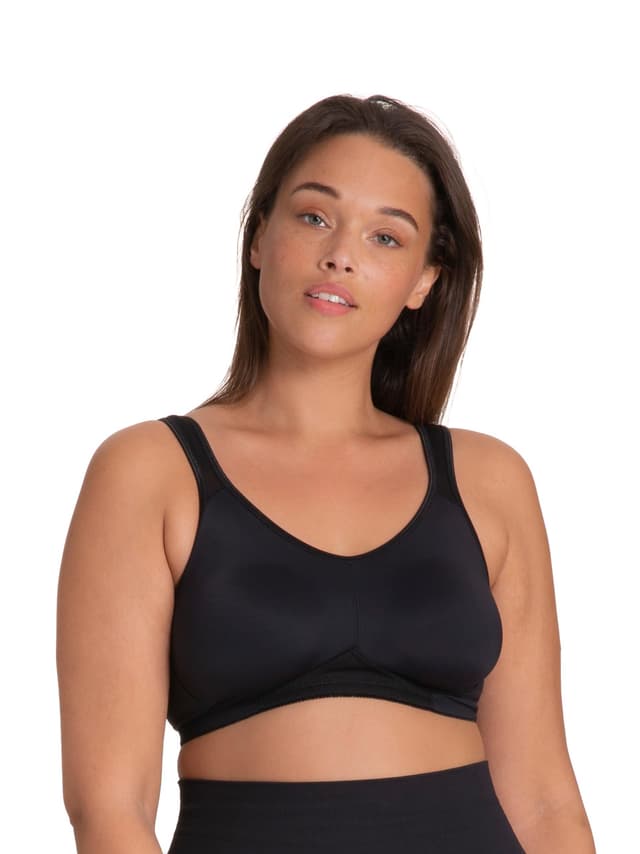 Dorina Damen Sport BH, Flex D1901A, Schwarz Weiß 85C Schwarz