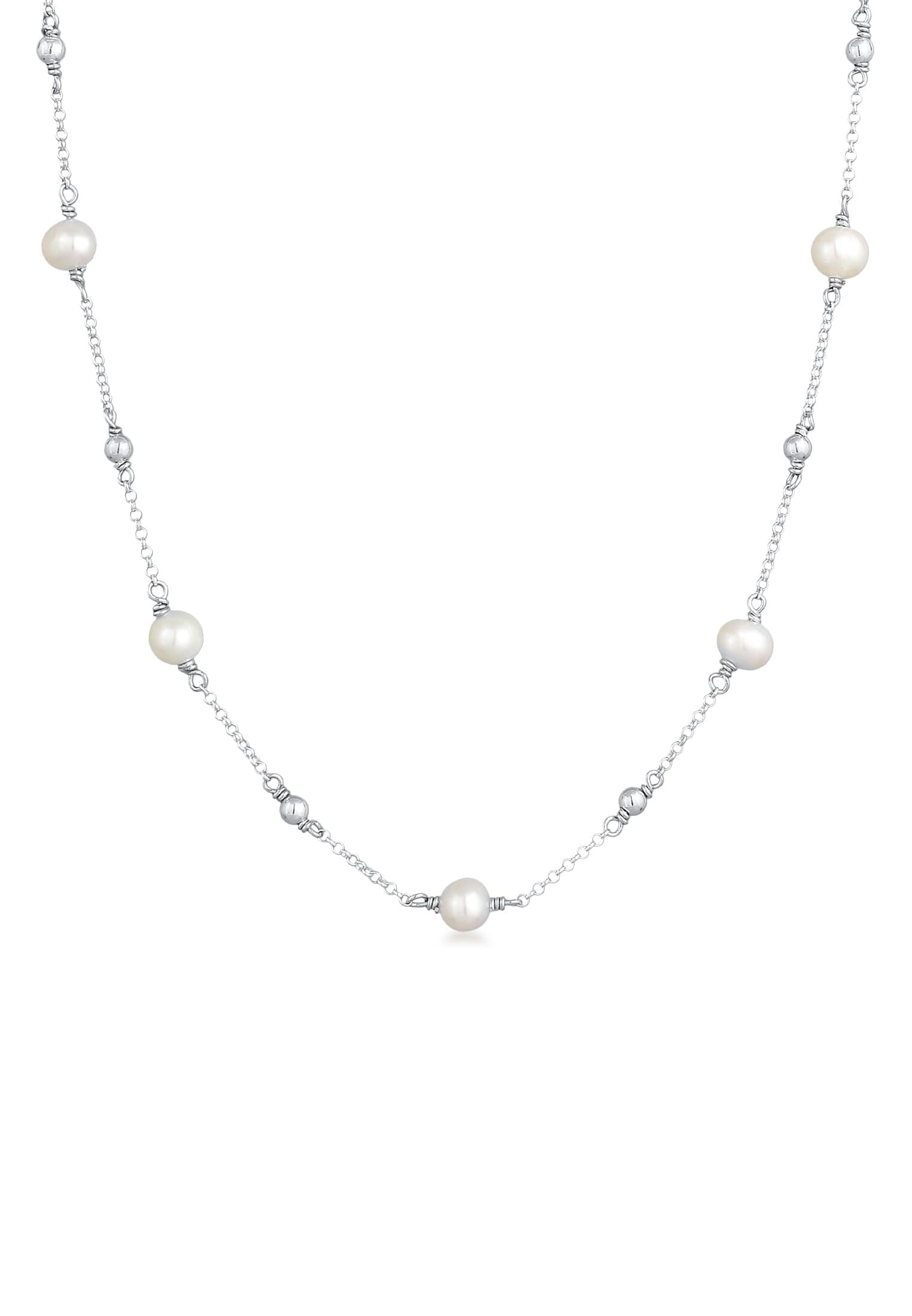 Elli Damen Kugeln Filigran mit Süßwasserzuchtperlen in 925 Sterling Silber 40