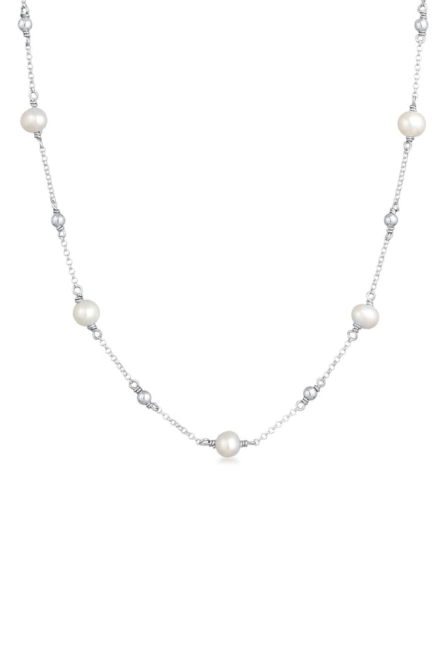 Elli Damen Kugeln Filigran mit Süßwasserzuchtperlen in 925 Sterling Silber 40