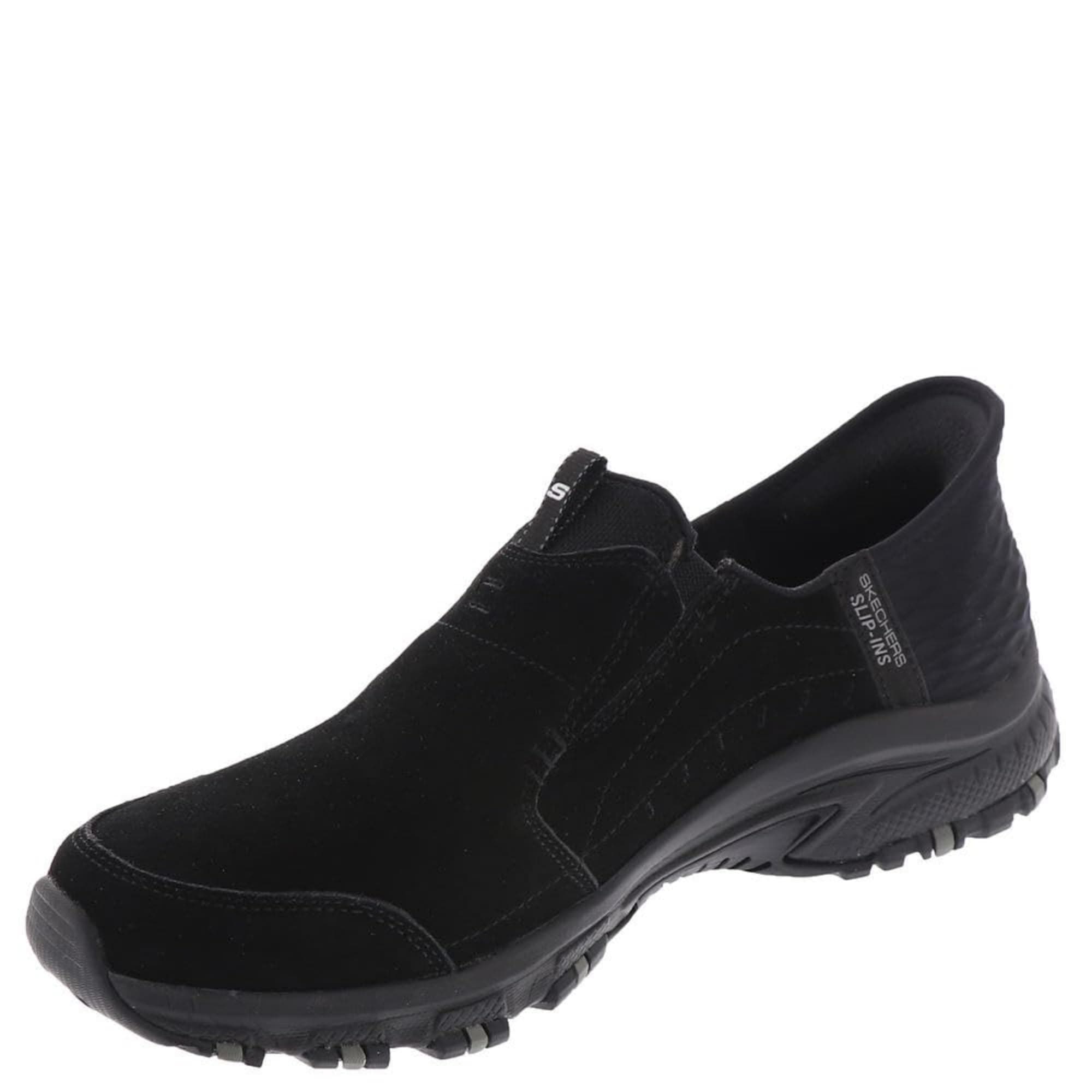 Skechers Damen Hands Free Slip-ins Hillcrest-Sunapee Sneaker 40 EU Black Suede Lycra Trim