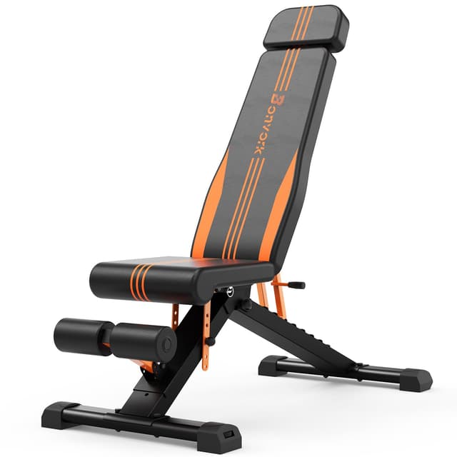 400KG hantelbank klappbar - Trainingsbank verstellbar mit 80 * 40MM robustem Stahl, schrägbank für Fitnessstudio zu Hause, Flach Rückgang Bankdrücken Bank für den gesamten Körper