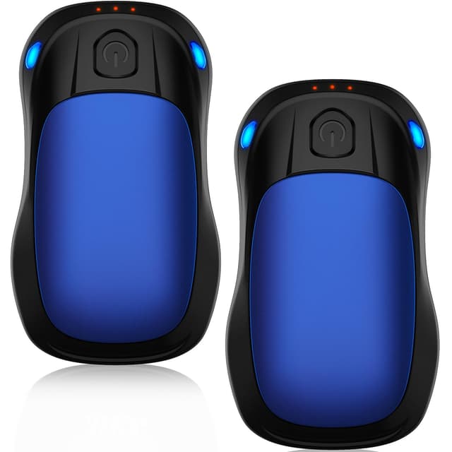 Handwärmer Taschenwärmer, Wiederaufladbar Elektrischer Handwärmer mit 20 Stunden Langanhaltender Wärme, USB Wiederverwendbar Handwärmer Aufladbar 2er Set für Männer und Frauen Blue