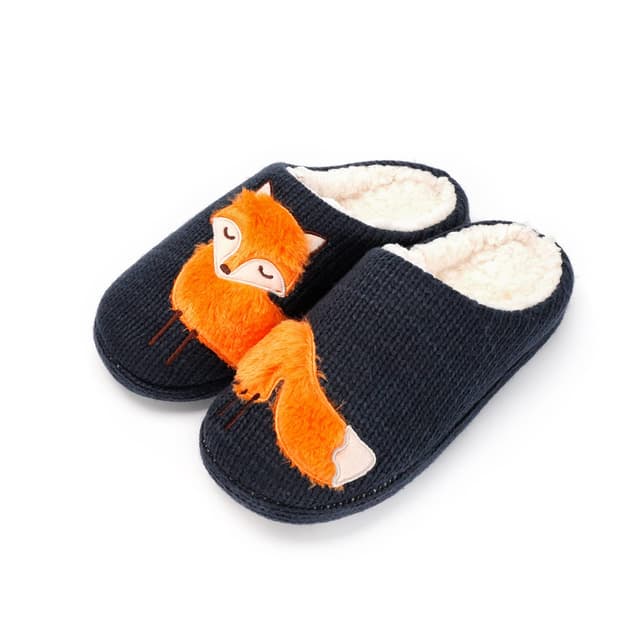 AONETIGER Hausschuhe Damen Winter Warme Flauschige Hausschuhe Plüsch Herren Pantoffeln Bequeme Kunstpelz Gefüttert Rutschfeste Slippers 37/38 EU Orangefarbener Fuchs