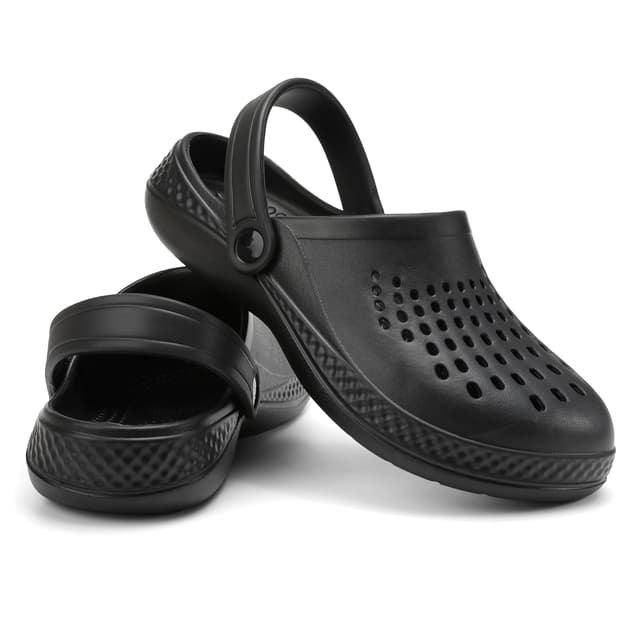 Hausschuhe Herren Clogs Gartenschuhe Sommer Badelatschen Sandalen Strand Schuhe Pantoletten 44/45 EU Flaggschiff Schwarz