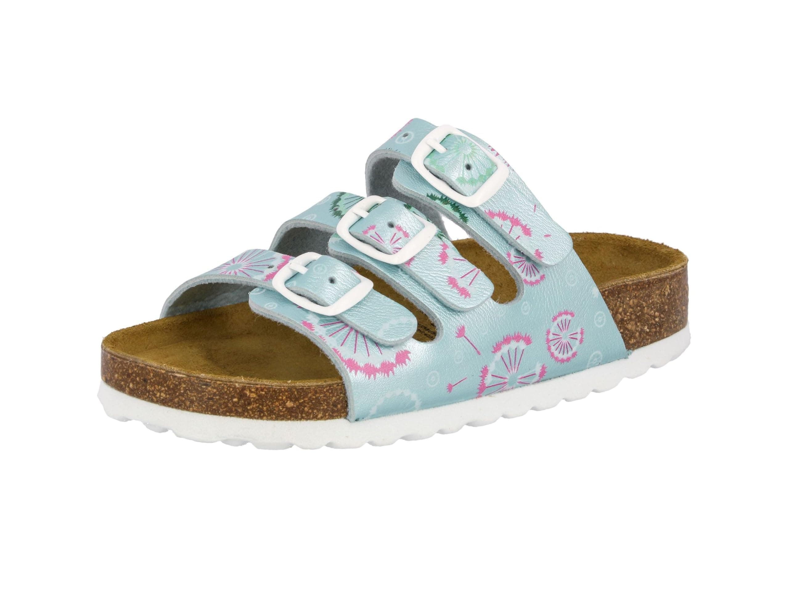 Lico Mädchen Bioline Flower Kids Pantoletten 32 EU Mint