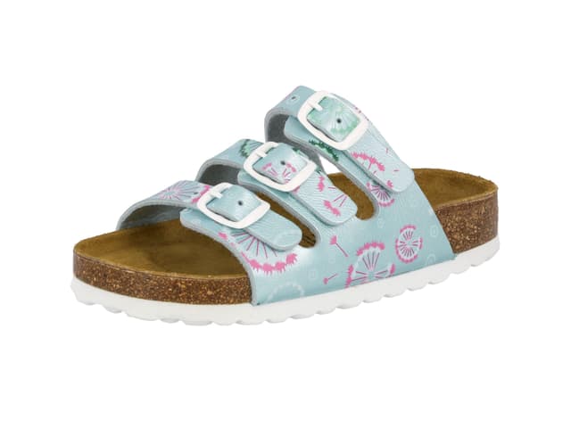 Lico Mädchen Bioline Flower Kids Pantoletten 32 EU Mint