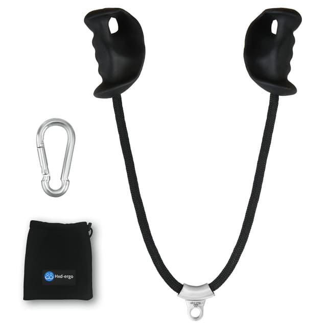 HXD-ERGO Trizeps Bizeps Seil Ergonomisches Griffe, Trizepsseil Gedrehtes Seil Bizeps Trizepstau zum Herunterziehen mit Rutschfesten Gummigriff für das Fitnessstudio zu Hause schwarzes Bizepsseil