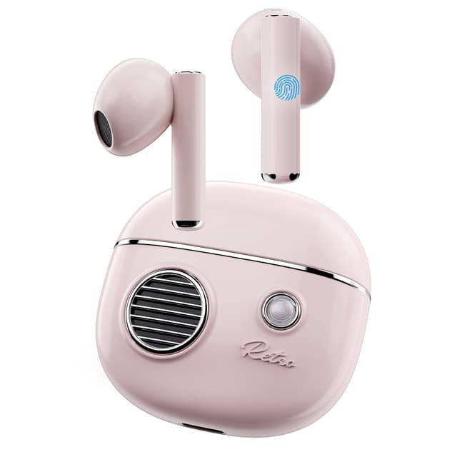 KOOGMOON Bluetooth 5.3 Kopfhörer: In Ear Kopfhörer Kabellos - 3D Stereo HiFi Wireless Earbud - Bluetooth Ohrhörer mit Anrufgeräuschunterdrückung - Schnurlose Kopfhörer Sport USB-C Schnellladung Rosa