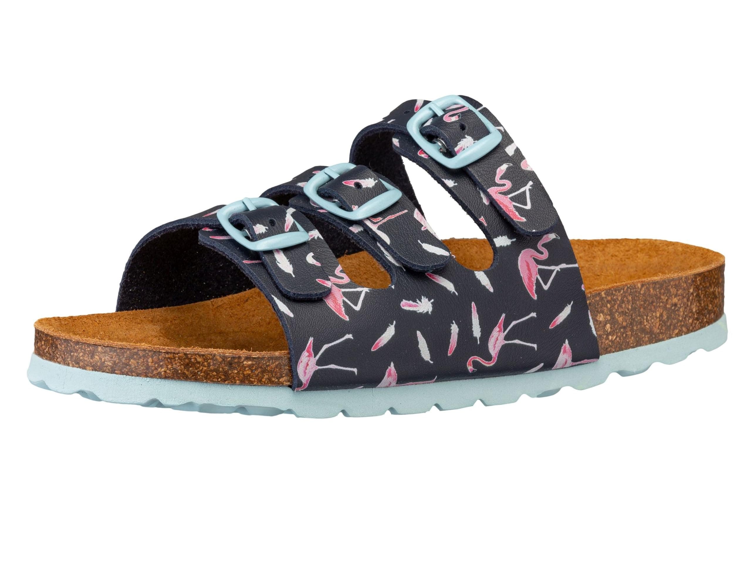 Lico Damen Bioline Flaminco Pantoletten 35 EU Marine Pink