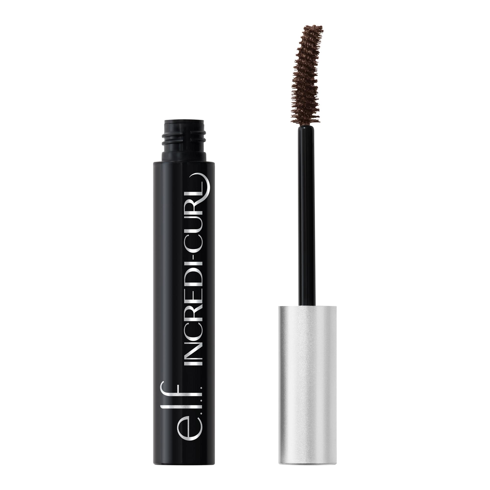 e.l.f. Incredi-Curl Mascara, Mascara für langanhaltenden Schwung und Mega-Volumen, verwischt nicht, vegan und tierversuchsfrei, Dark Brown Deep Brown