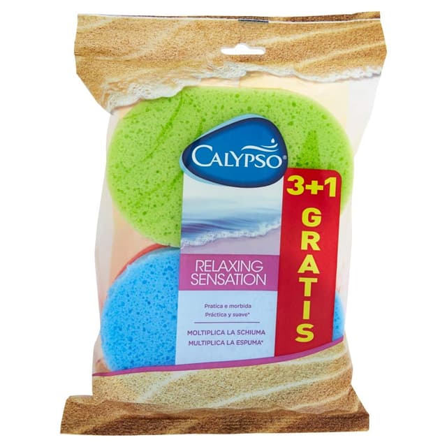 Calypso – Relaxing Sensation, Schwamm Weich Vervielfacht die Schaum – 4 Schwämme – [1 Packung]